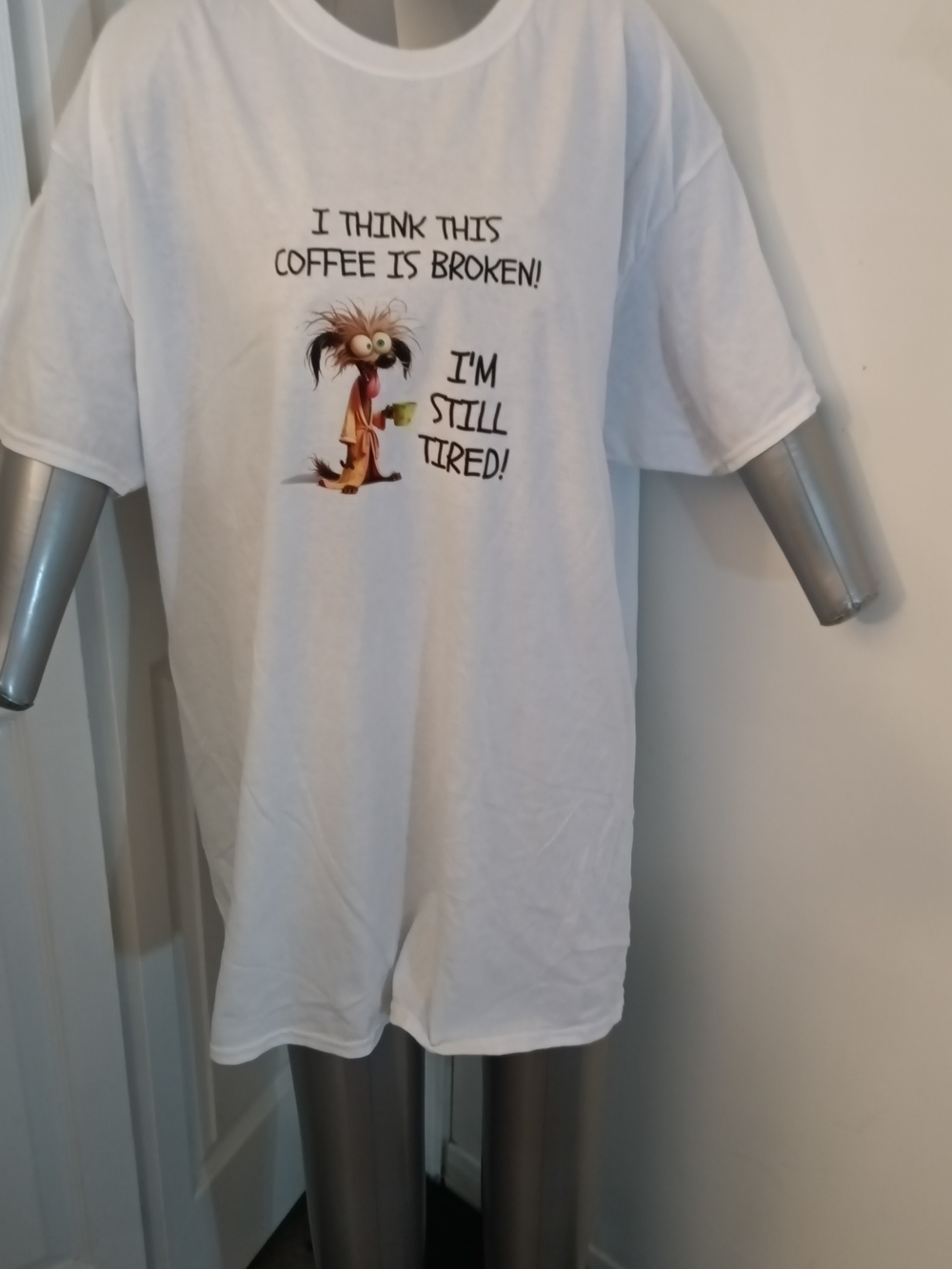 Funny 'Coffee Is Broken' Graphic Tee - New 4XL - Picture 2 of 2